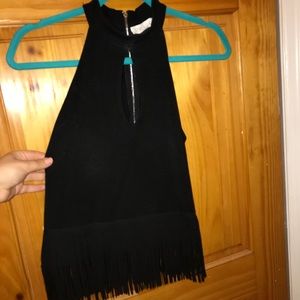 Black fringe tank